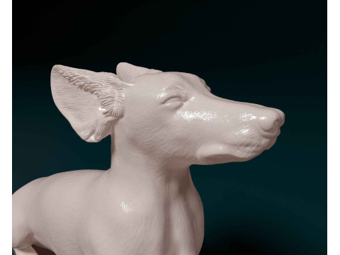 Dachshund in the wind Modelo de Impressão 3D