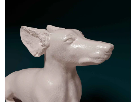 Dachshund in the wind 3D Print Model
