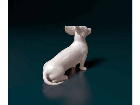 Dachshund in the wind 3D Print Model