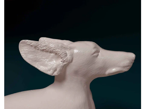 Dachshund in the wind 3D Print Model