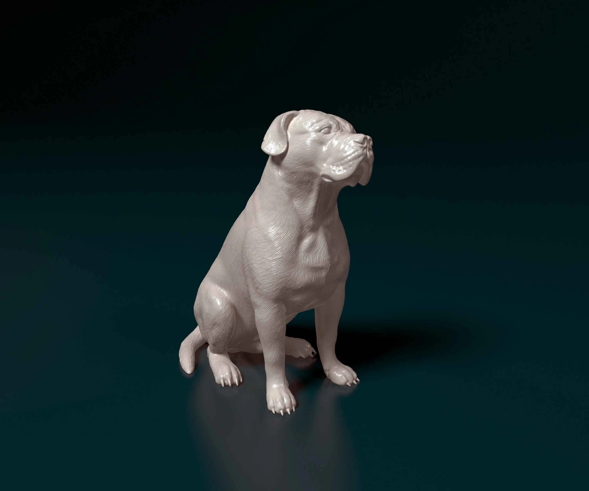 American Bulldog 3D Print Model .c4d .max .obj .3ds .fbx .stl .blend 