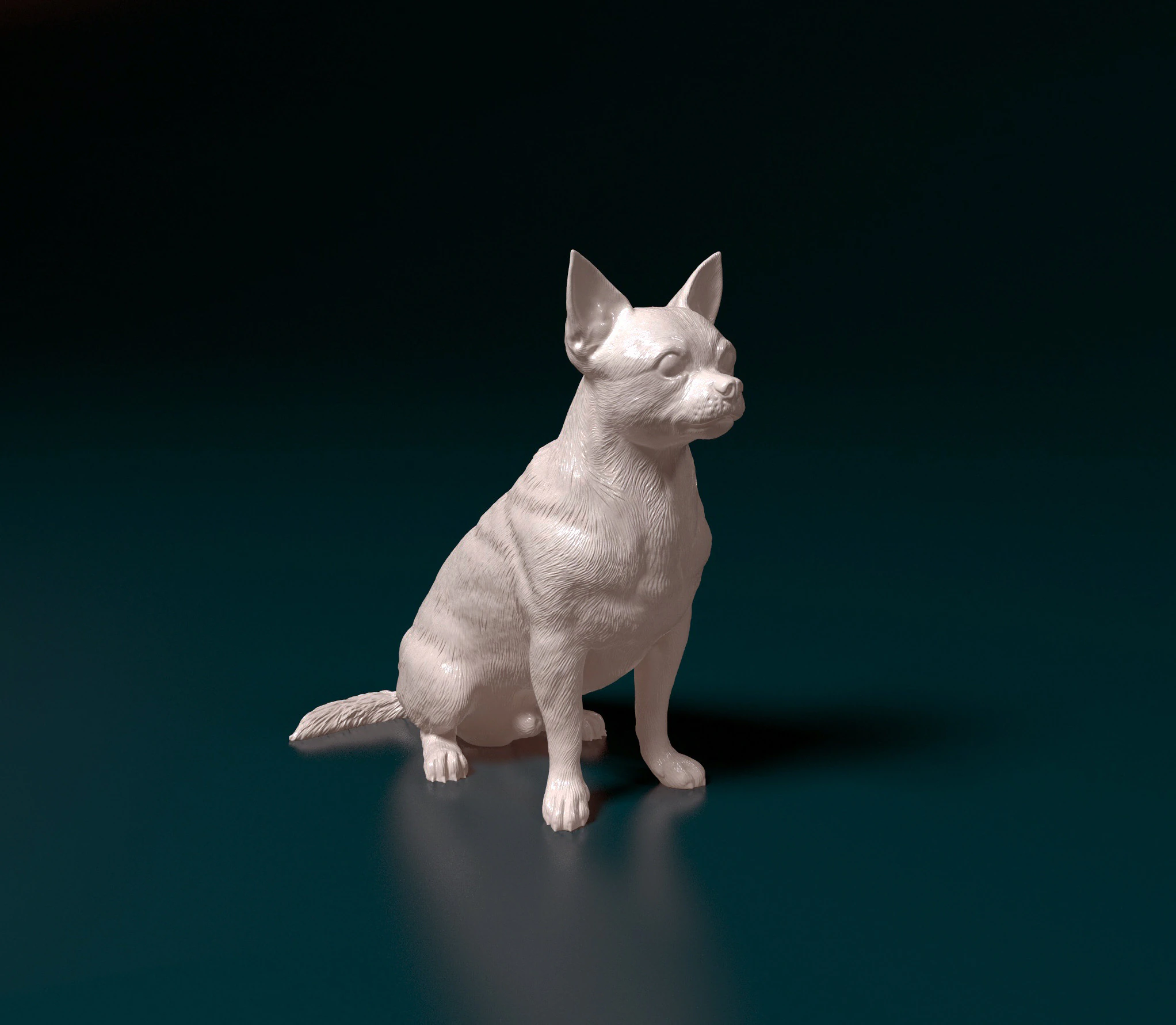 Chihuahua Pinscher 3D Print Model .c4d .max .obj .3ds .fbx .stl .blend 