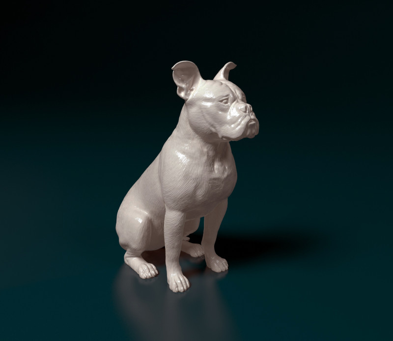 English Bulldog 3D प्रिंट मॉडल .c4d .max .obj .3ds .fbx .stl .blend 