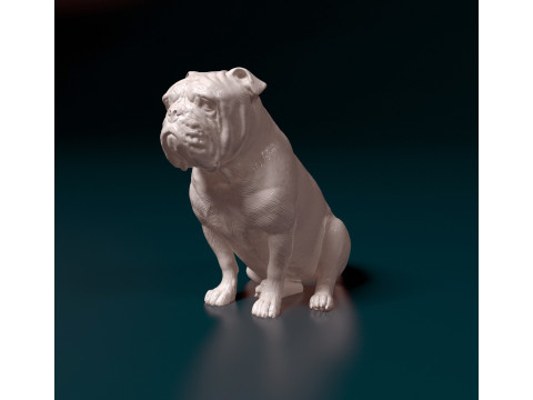 English Bulldog 3Dプリントモデル