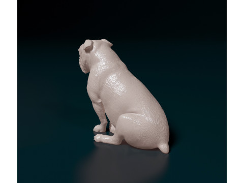 English Bulldog 3Dプリントモデル