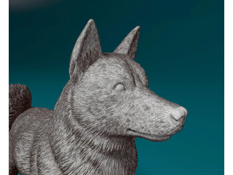 Norwegian Elhound 3D Print Model