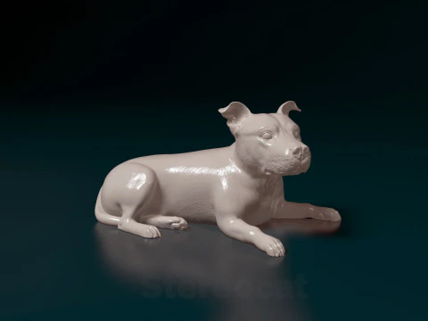 Bull terrier dello Staffordshire Modello di stampa 3D