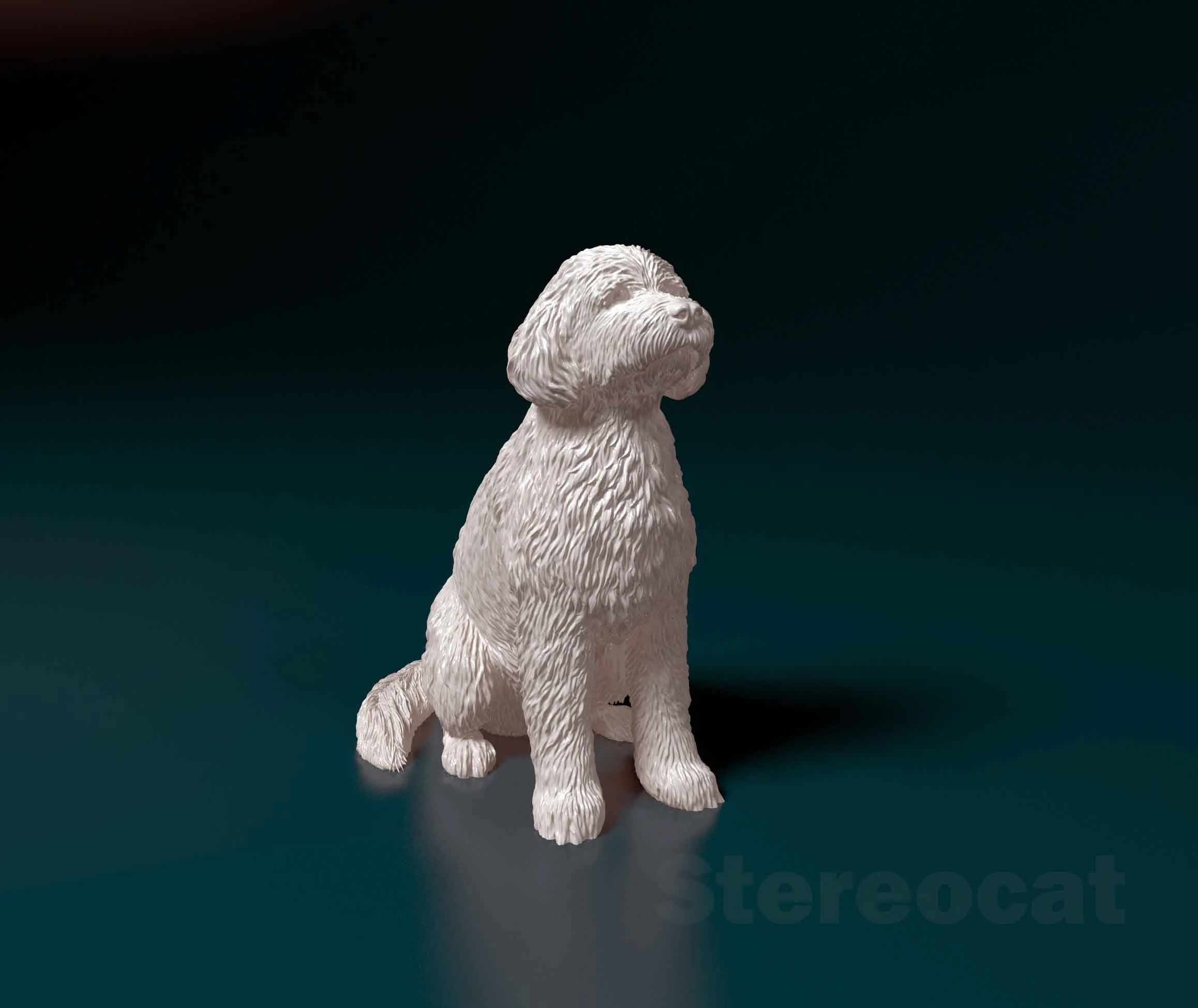 Old English sheepdog 3D Print Model .c4d .max .obj .3ds .fbx .stl .blend 