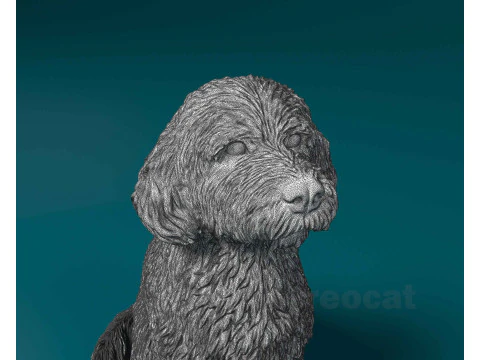 Old English sheepdog 3D Print Model