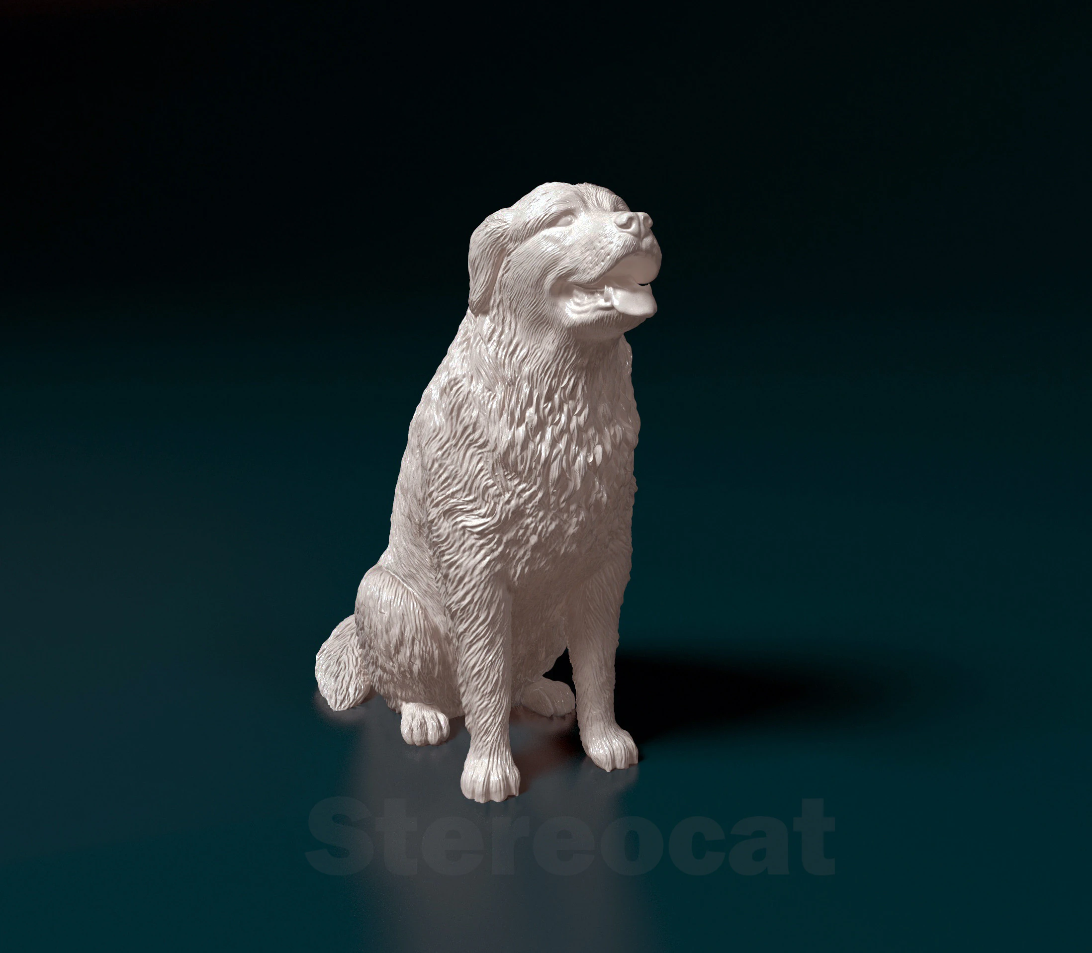 Pyrenean dog 3D Print Model .c4d .max .obj .3ds .fbx .stl .blend 