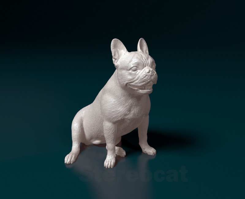 French Bulldog Modelo de Impressão 3D .c4d .max .obj .3ds .fbx .stl .blend 