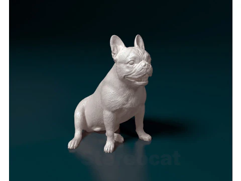 फ़्रेंच बुलडॉग 3D प्रिंट मॉडल