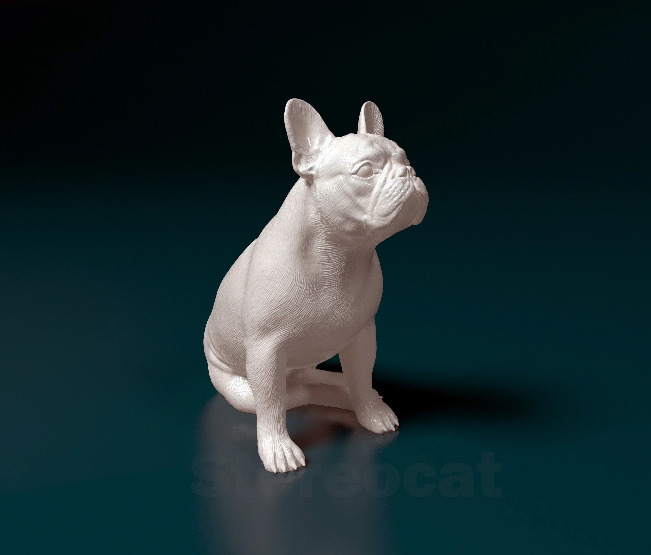 French Bulldog 014 3D Print Model .c4d .max .obj .3ds .fbx .stl .blend 