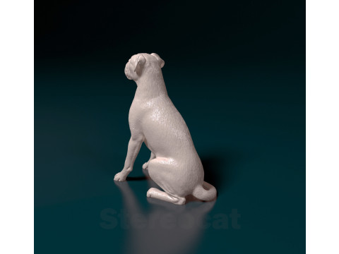 Boxer dog 3Dプリントモデル