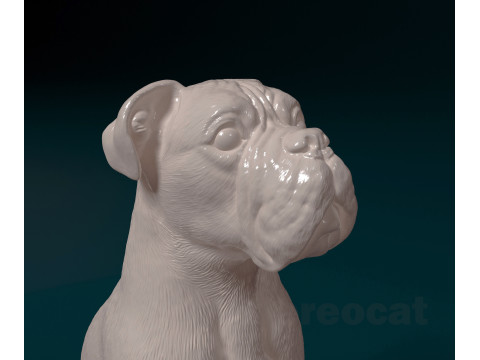 Boxer dog 3Dプリントモデル