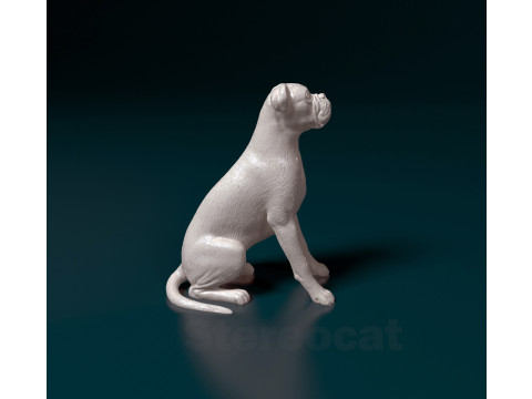 Boxer dog 3Dプリントモデル