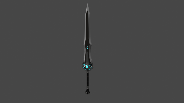 Low poly Fantsy sword Modelo 3D .c4d .max .obj .3ds .fbx .stl .blend 