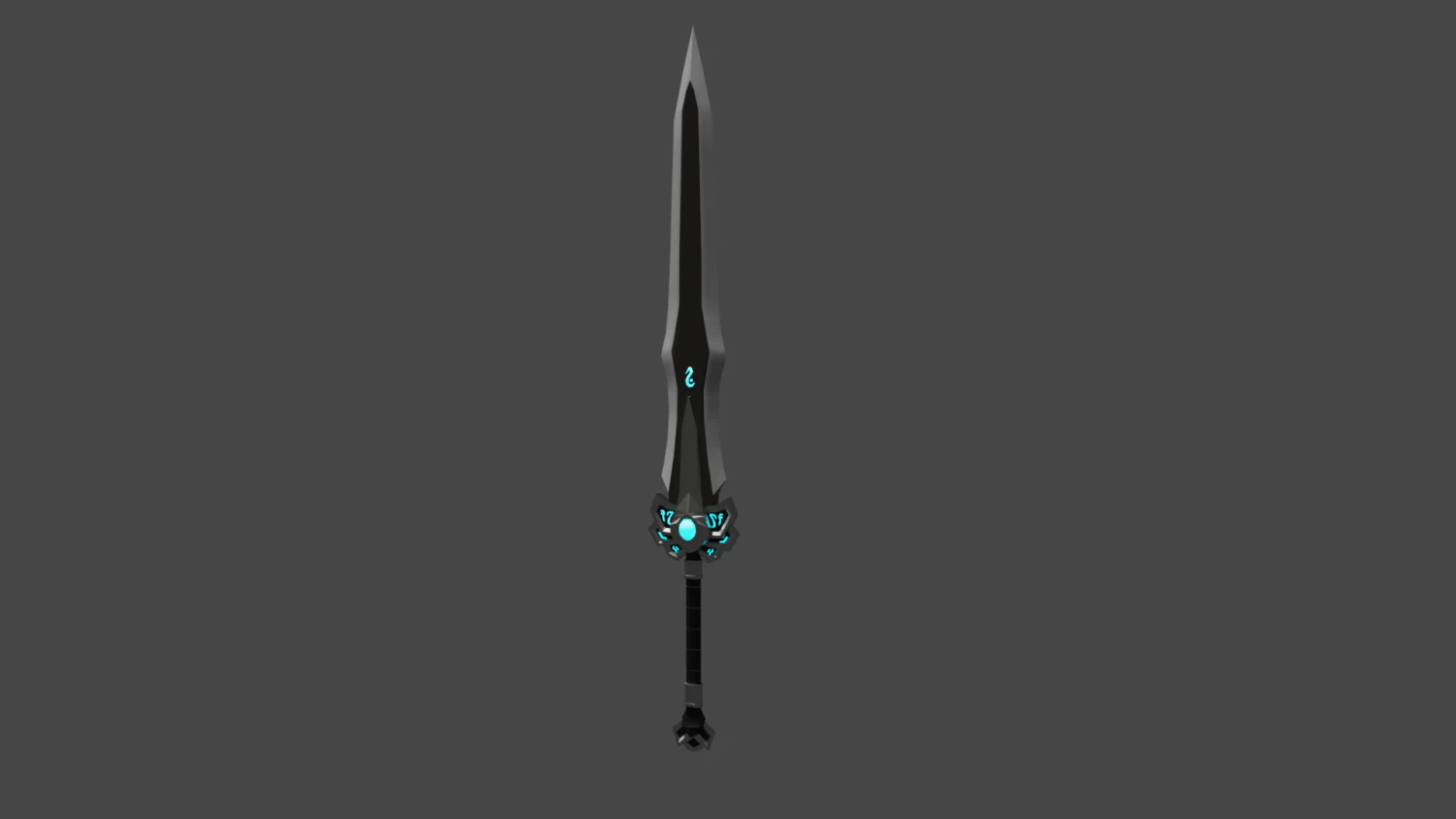 Low poly Fantsy sword 3D Model .c4d .max .obj .3ds .fbx .stl .blend 