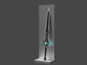 Low poly Fantsy sword 3D Model