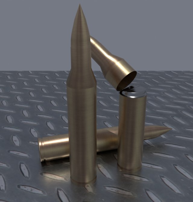 Bullet lighter 3D Model .c4d .max .obj .3ds .fbx .stl .blend 