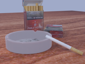 Ashtray and cigarettes 3D 모델