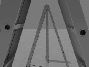 Aluminum stepladder 3 section pack 3D Model