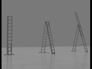 Aluminum stepladder 3 section pack 3Dモデル