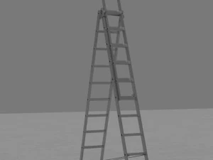 Aluminum stepladder 3 section pack 3D Model