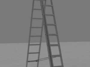 Aluminum stepladder 3 section pack 3D Model