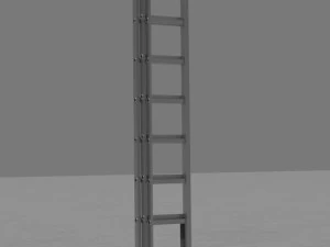 Aluminum stepladder 3 section pack 3D Model