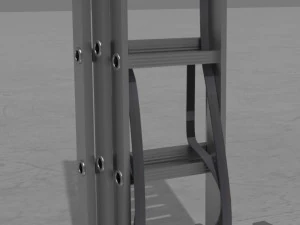 Aluminum stepladder 3 section pack 3D Model