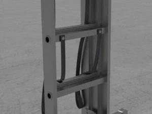 Aluminum stepladder 3 section pack 3D Model