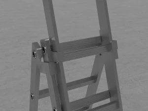 Aluminum stepladder 3 section pack 3D Model