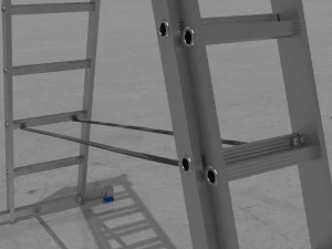 Aluminum stepladder 3 section pack 3D Model