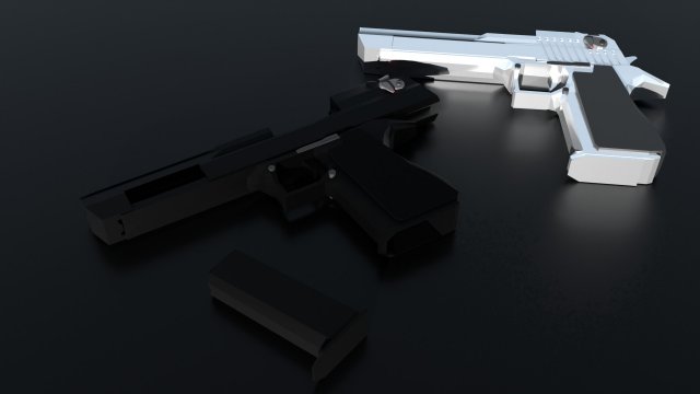 Desert Eagle 3Dモデル .c4d .max .obj .3ds .fbx .stl .blend 