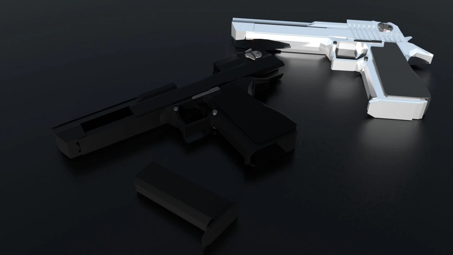 Desert Eagle 3D Model .c4d .max .obj .3ds .fbx .stl .blend
