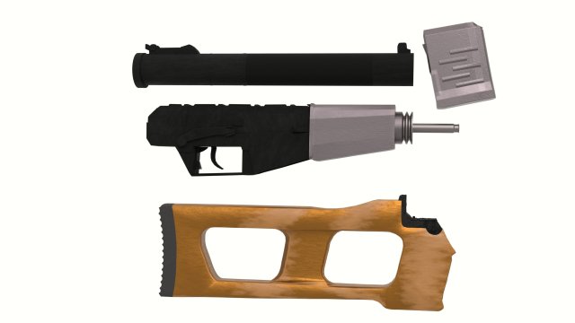 Vss Vintorez 3D Model .c4d .max .obj .3ds .fbx .stl .blend 