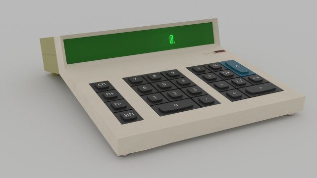 Calculator Elektronika MK 42 3D मॉडल .c4d .max .obj .3ds .fbx .stl .blend 