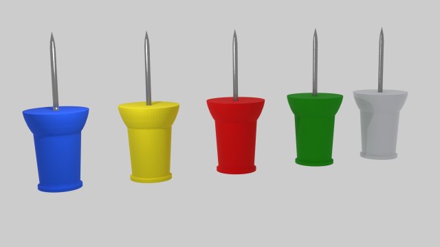 Stationery button pack 3Dモデル .c4d .max .obj .3ds .fbx .stl .blend 