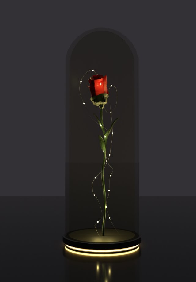 Rose 3D Модель .c4d .max .obj .3ds .fbx .stl .blend 