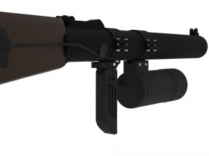 AS VAL original handle and flashlight 3D-Modell