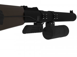 AS VAL original handle and flashlight 3D-Modell