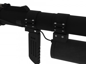 AS VAL original handle and flashlight 3D-Modell