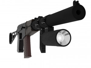 AS VAL original handle and flashlight 3D-Modell