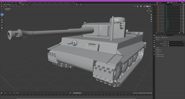 Tiger H1 3D Model .c4d .max .obj .3ds .fbx .stl .blend 