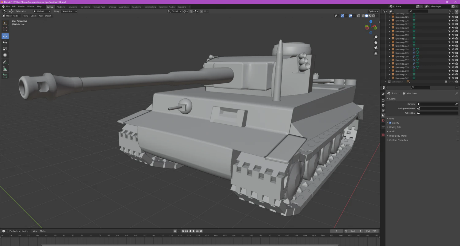 Tiger H1 3D Model .c4d .max .obj .3ds .fbx .stl .blend 
