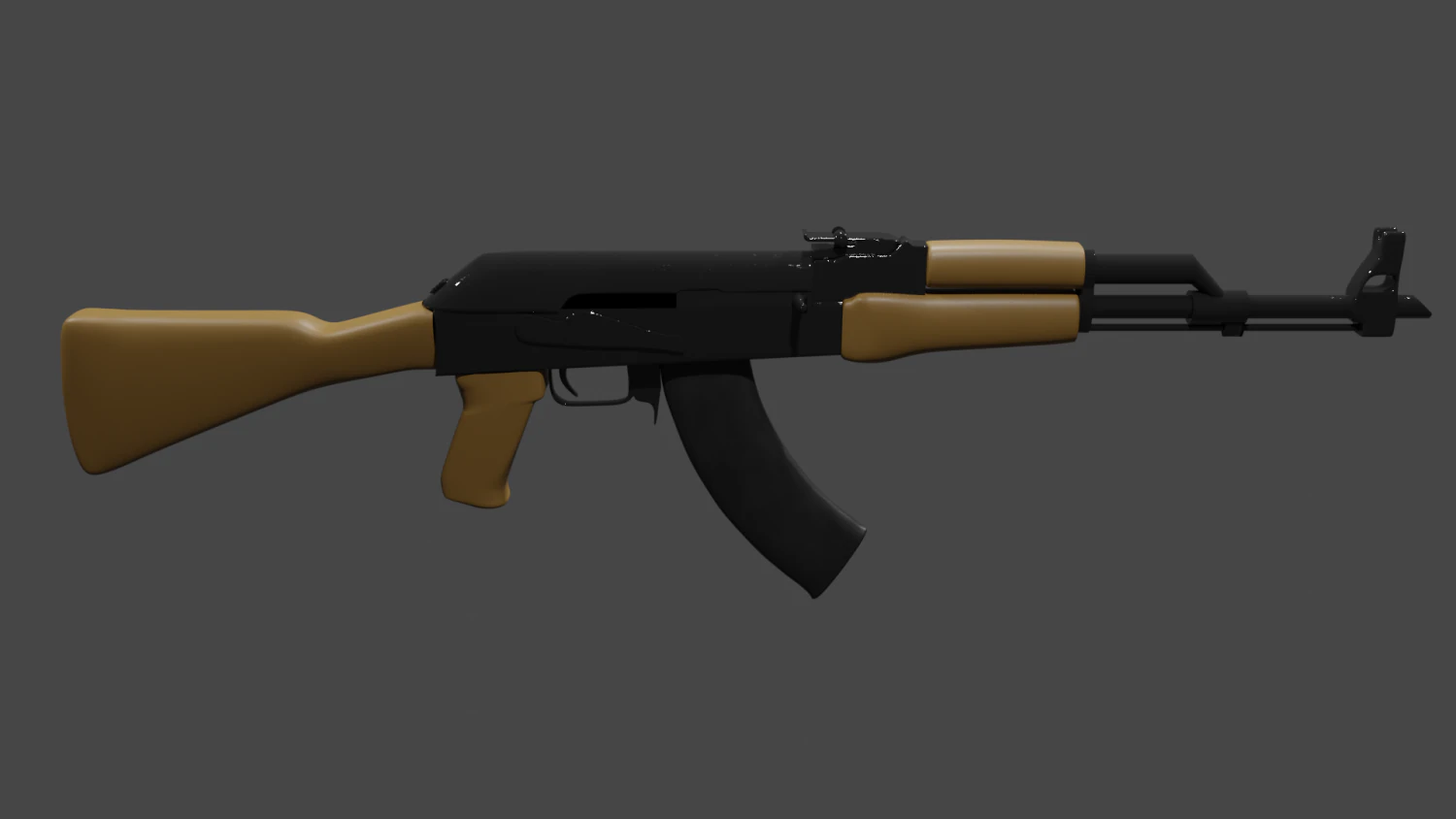 AK-47 3D Model .c4d .max .obj .3ds .fbx .stl .blend 