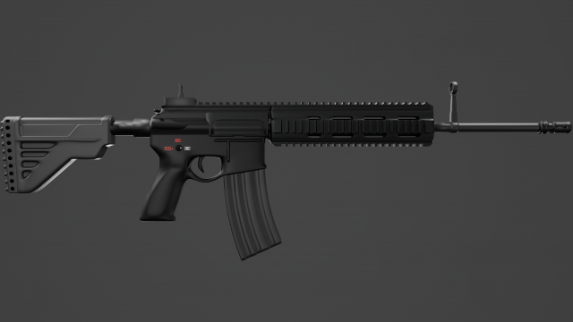 HK 416 Modelo 3D .c4d .max .obj .3ds .fbx .stl .blend 