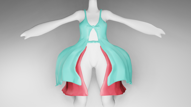 Dress 3D Model .c4d .max .obj .3ds .fbx .stl .blend 
