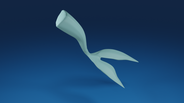 The tail of a fish 3D Model .c4d .max .obj .3ds .fbx .stl .blend 